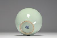 China - Celadon porcelain vase, blue mark under the pieces, 19th century.