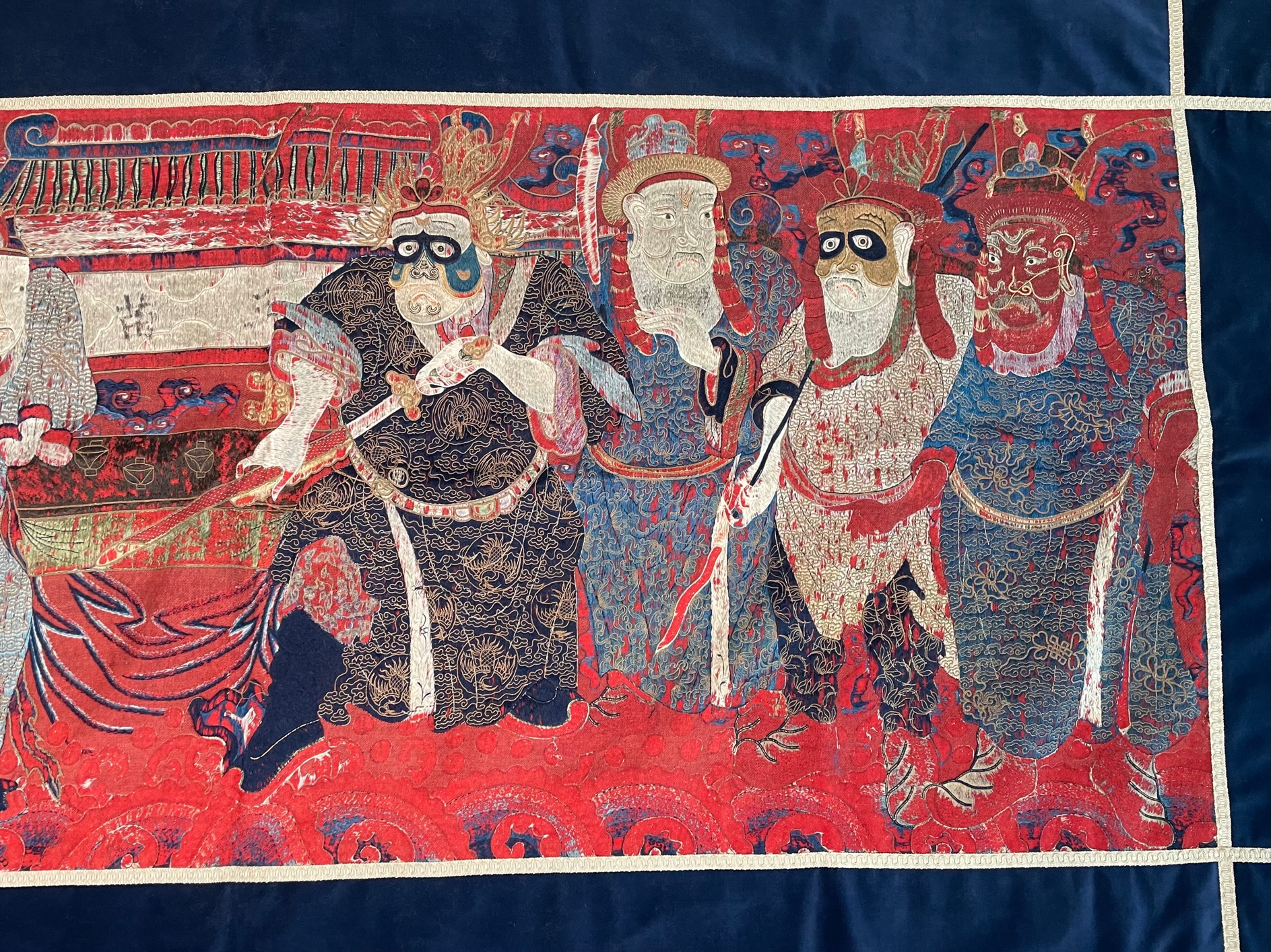 Chinese tapestry decorated with the eight immortals Qing period 