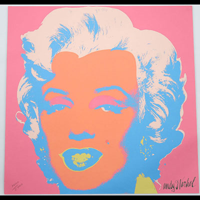 Andy Warhol (after) - Marilyn Monroe - Offset lithograph on thick paper Plate signed and numbered in pencil Limited edition limited to 2400 copies,