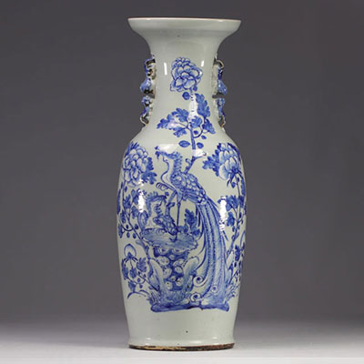 Chinese porcelain vase with phoenix design on a celadon background from the 19th century