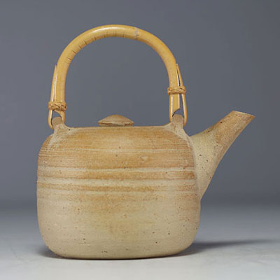 Pierre CULOT (1938-2011) Ceramic teapot, stamped C, circa 1980.