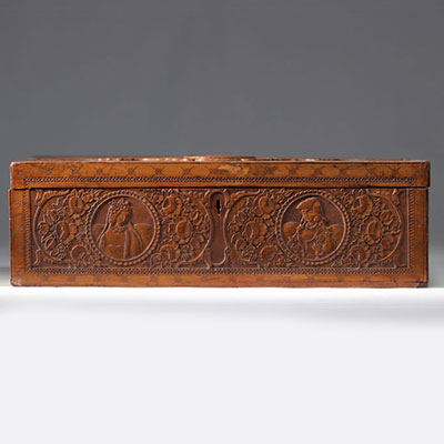 Wooden box from the Middle East, late 19th century