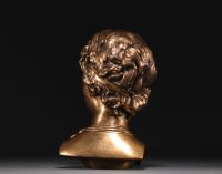 VERRYDEN Frères Gand - Bust of a young man in gilded bronze.