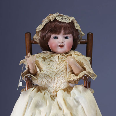 SIMON & HALBIG - Baby character, porcelain head n°126, open mouth.