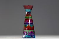 Murano - “Kaleidoscope” glass vase.