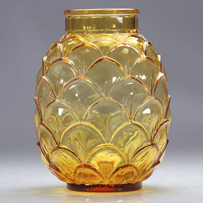 Val Saint Lambert Art Deco vase 