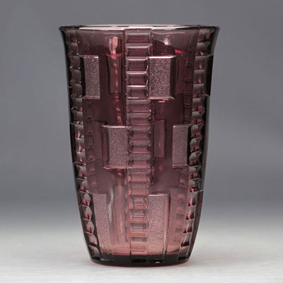 Val Saint Lambert Art Deco vase 