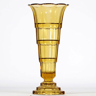 Val Saint Lambert Luxval Art Deco vase