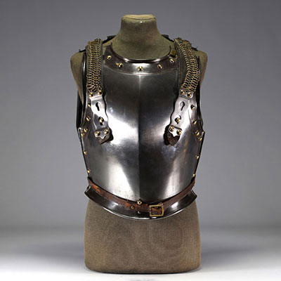 Cuirassier of the Imperial Guard model 1855 in steel, breastplate stamped 161, size 1.