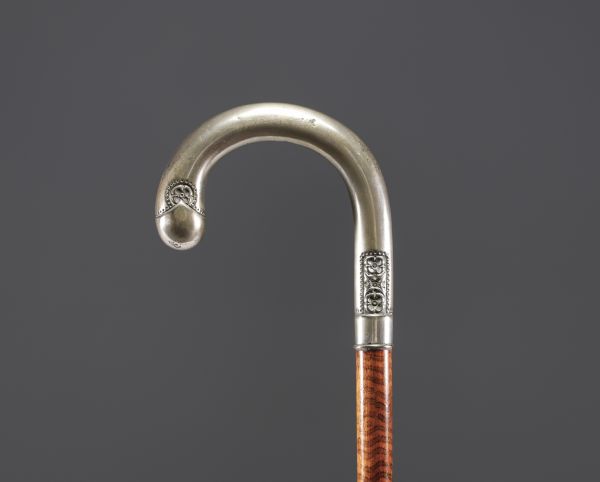 Art Deco cane in Alpacca.