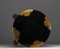 Japan - Meiji period black and gold lacquer Hokkai-Bako box, 19th century.