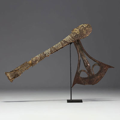 Songye axe, Democratic Republic of Congo, carved blade.