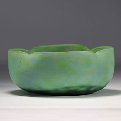 DAUM Nancy marbled glass bowl from 1930