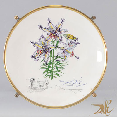 Salvador DALI (1904-1989) assiette en porcelaine 