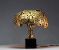 Ateliers Christian Téchoueyres for Maison Jansen - Palm tree lamps in solid brass, circa 1970.