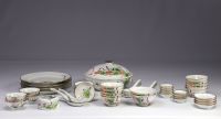 China - Chinese porcelain cup and plate set, mid 20th century.