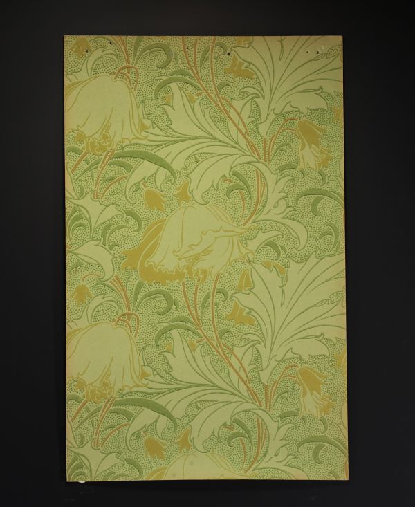 Très rare échantillon de papier à tapisser art nouveau anglais, travail Arts and Craft, c.1895.