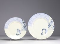 ‘Les Romantiques et leurs Egéries’ Porcelaine de Paris, Collection Saint Bris - Set of 12 plates in a box.