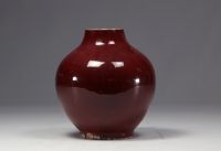 China - Oxblood porcelain vase, Qing dynasty.