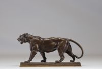 Bronze panther signed Barry