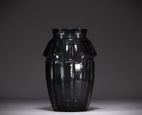 Joseph SIMON (1869-1960) - Val Saint Lambert - Imposant vase dans le ton de gris, époque Art Déco.