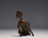 Mali - Carved bronze figure.