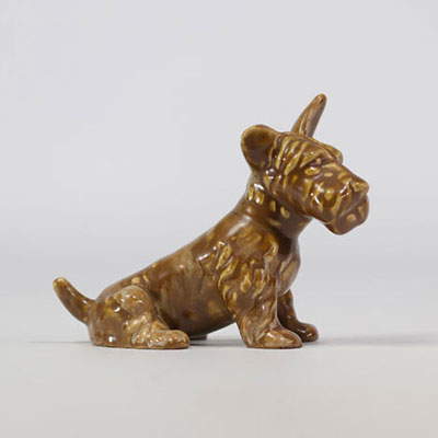 VILLEROY & BOCH Septfontaines, brown earthenware seated dog