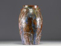 Francesco BENEDETTI (XXth) - Pupil of Arthur CRACO - Rare enamelled stoneware vase, circa 1900-20