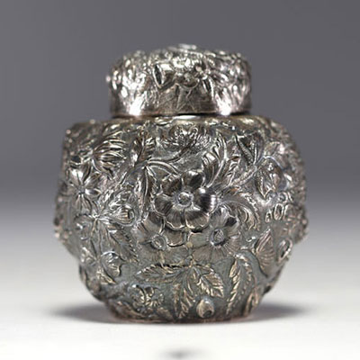 Samuel KIRK & Son Baltimore - Silver Tea box (110Z - 91.6/100), 19th century.