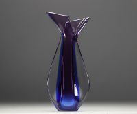 Flavio POLI (1900-1980) Sommerso Murano - Multi-layered glass vase circa 1960.