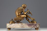 ‘Young Bacchus’ Marble and bronze inkwell.