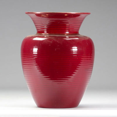 VILLEROY & BOCH Septfontaines,  vase rouge en faïence