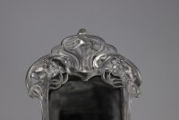 WMF - Art Nouveau mirror with woman flower design.