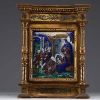 ‘Presentation of Jesus to the Magi’ Limoge enamels on copper, late 19th century.