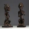 Afrique - Couple de statues Baoulé, sculptures en bois, époque XXe siècle.