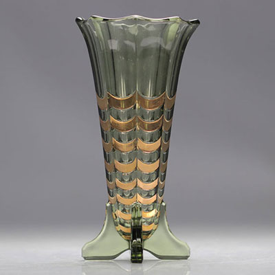 Val Saint Lambert Art Deco vase 