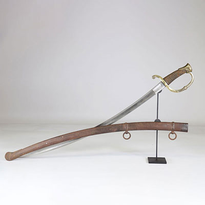 French empire cavalry saber with scabbard