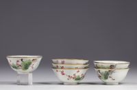 China - Chinese porcelain cup and plate set, mid 20th century.