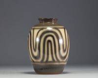 Villeroy & Boch - Rare Art Deco faience vase, hollow seal V&B Luxembourg and 