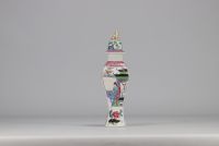 China - porcelain covered vase, famille rose.