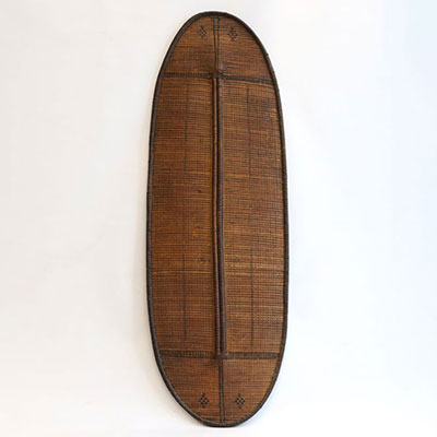 DRC - Large Mongo shield in wood and rattan.