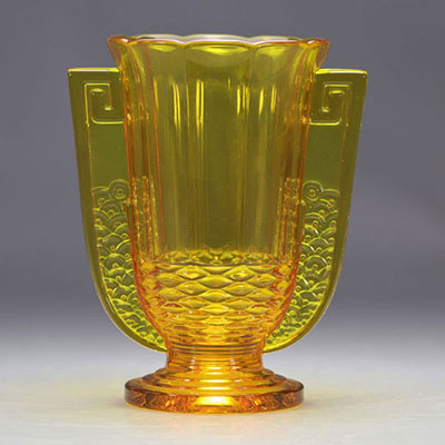 Val Saint Lambert Art Deco vase 