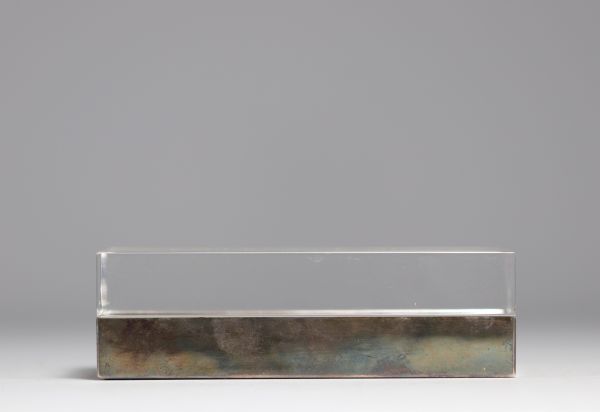 Lino SABATTINI (1925-2016) for Christofle - Jewellery box in silver-plated metal and Plexiglas.