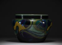 Art Nouveau ceramic vase or bowl from the Gouda factory in the Netherlands.