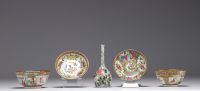 China - Set of five pieces of Canton porcelain.