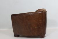 Art Deco leather ‘Club’ armchair.