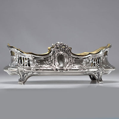 PUIFORCAT solid silver jardinière, Louis XV style, hallmarked 950 and E&P