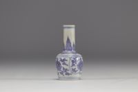 China - Miniature porcelain vase in white and blue with Xuande mark, Ming period (1368-1644)