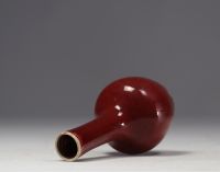 China - Oxblood porcelain vase, Qing dynasty.