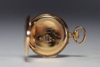 Pocket watch in 18k gold Anchor Spiral Breguet 15 jewels, total weight 67.6gr.